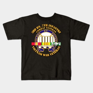 3rd Bn, 7th Infantry - Vietnam Vet  w SVC Ribbons Kids T-Shirt